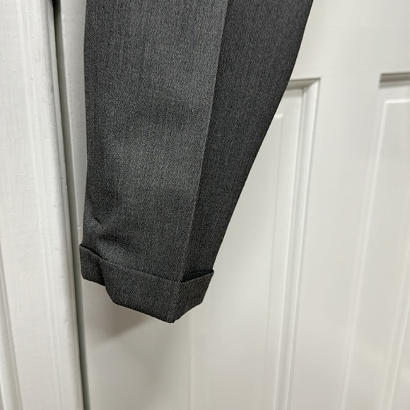 Express Dress Pants Grey Pleated & Cuffed Photographer Fit - Picture 6 of 7
